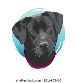 Black Dog Vector Illustration Logo