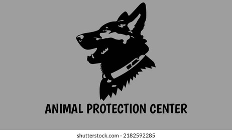 black dog, dog vector silhouette