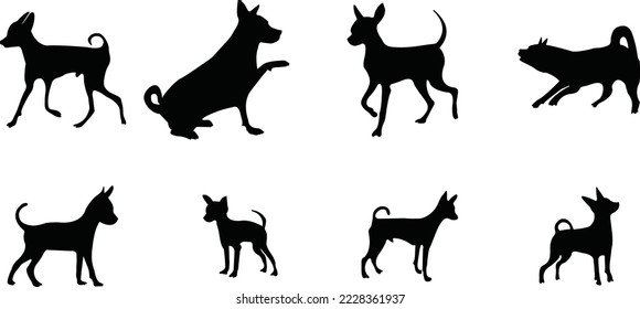Black Dog Vector Silhouette Art