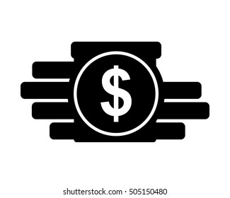 black dollar business company office corporate image vector icon logo