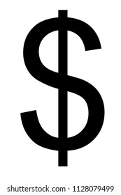 Black dollar symbol.
