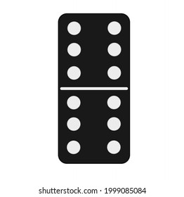 black dominoes isolated on white backgrounds