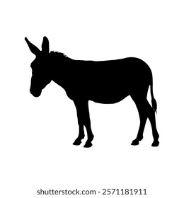 
Black Donkey icon silhouette vector illustration on white background.
