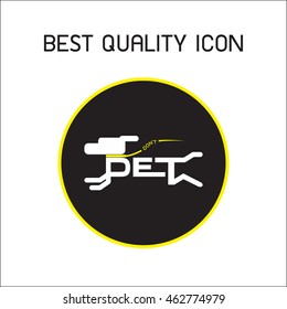 black don't pet label icon symbol