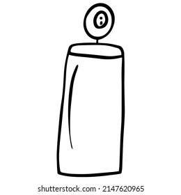 Black doodle bottle 