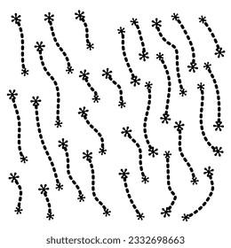 Black Doodle Hand Drawn Arrows Set on White Background. Arrow, Cursor Icon. Vector Pointers Collection. Back, Next Web Page Sign.