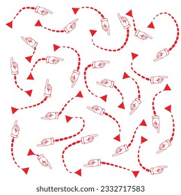 Black Doodle Hand Drawn Arrows Set on White Background. Arrow, Cursor Icon. Vector Pointers Collection. Back, Next Web Page Sign.