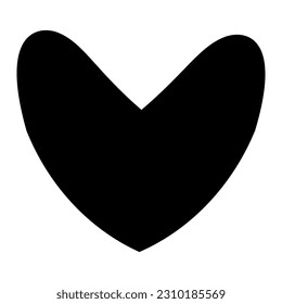 Black doodle heart. Scribble love sign icon. Template for t-shirt, card, invitation. 