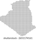 Black Dot Algeria Map African Country