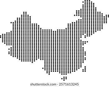 Black Dot China Map Asian Country