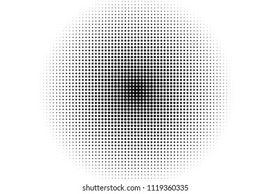 Black dot lines pattern. Halftone background. Futuristic panel. The backgrounds to create a modern backdrops, posters, banners in the style of pop art style. Vector illustration
