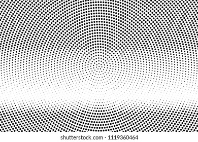 Black dot lines pattern. Halftone background. Futuristic panel. The backgrounds to create a modern backdrops, posters, banners in the style of pop art style. Vector illustration