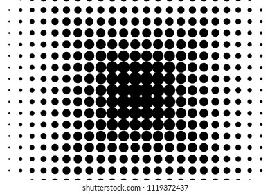 Black dot lines pattern. Halftone background. Futuristic panel. The backgrounds to create a modern backdrops, posters, banners in the style of pop art style. Vector illustration