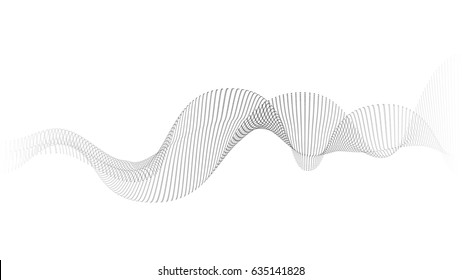 Black dot sound wave vector background