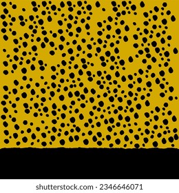 Black dot in yellow background with black end line 