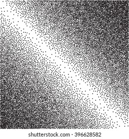 Black Dots. Abstract Gradient Seamless Background. Dotwork Engraving Pattern Background For Your Design. Vector Illustration.