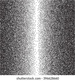 Black Dots. Abstract Gradient Seamless Background. Dotwork Engraving Pattern Background For Your Design. Vector Illustration.