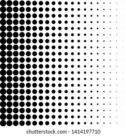 black dots decreased from left to right, vector background