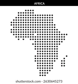 Black dots illustrate the map of Africa clearly