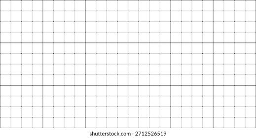 Textura de cuadrícula de puntos y líneas negras sobre fondo blanco. Fondo de la cuadrícula científica de la FUI. Hoja en blanco de cuaderno matemático o tecnológico.
