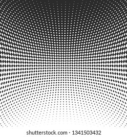 Black dots on white background. Vector illustration. Abstract background with halftone dots effect.