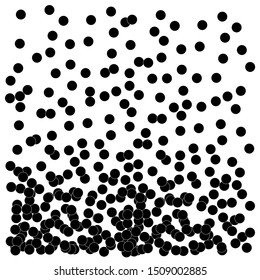 Black dots on a white background. Black circles. Vector illustration.
