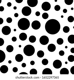 Black dots on a white background pattern. 