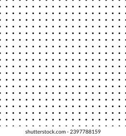 Los puntos negros sobre el fondo blanco son un patrón sin fisuras. Fondo abstracto del punto de polka monocromo para el diseño textil, servilleta, manta, papel envolvente, cubierta, mantel, pañuelo. Ilustración vectorial EPS 10.
