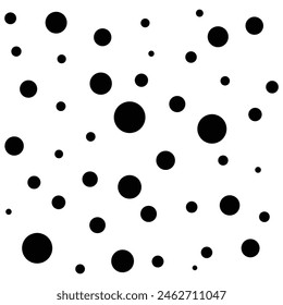 black dots on a white background, black dot pattern, Dots seamless pattern