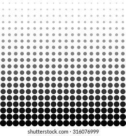 Black dots on white background. following the transition to less
