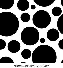 Black dots on a white background pattern. Abstract geometric modern background. Vector illustration. Art deco style.Circle seamless pattern