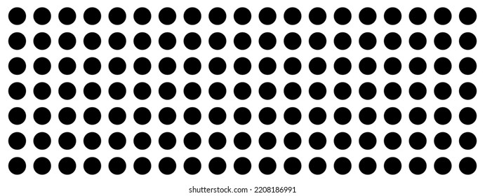 Black dots pattern banner background design vector. Circle shape wallpaper.