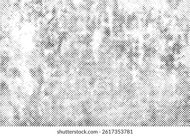 Black dots pattern grunge halftone effect on white background