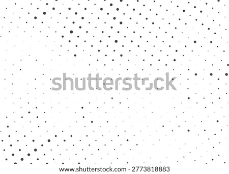 Black dots pattern on white background with background abstract minimalist halftone repetition creative isolated