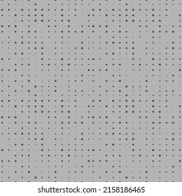 Black Dots Seamless Pattern on Grey