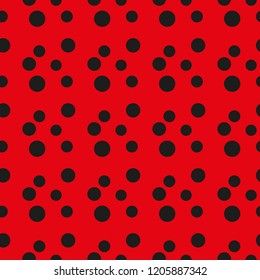  black dots seamless red background