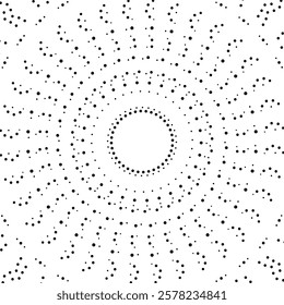 Black Dotted Abstract Design Pattern. Can be used as an individual pattern or to create repetitive patterns for fabric, curtain, cushion, wallpaper, gift wrap, carpet, embroidery, card, cover etc. 