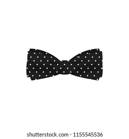 black dotted colored bow tie icon. Element of bow tie illustration. Premium quality graphic design icon. Signs and symbols collection icon for websites, web design, mobile app on white background