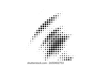 Black Dotted Halftone Abstract Design