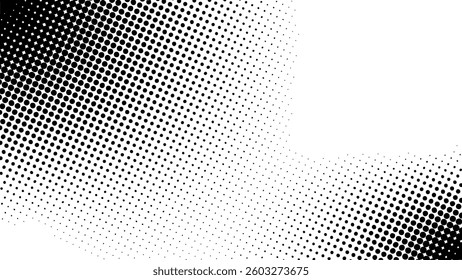 Black dotted halftone for anime or manga style comic overlay. Retro pixelated background. Vector illustration