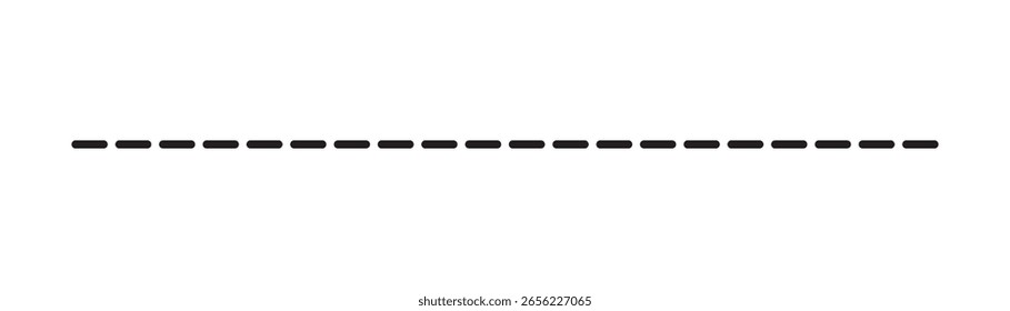 Black dotted line. isolated on white background. Horizontal dashed lines. Dotted line simple shape vector symbol icon design. Eps file 10.
