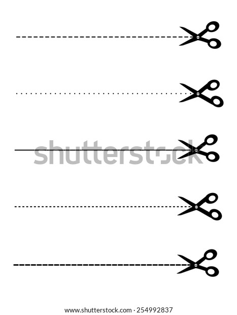 Download Black Dotted Lines Coupon Border Pair Stock Vector ...