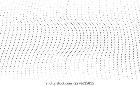 Black dotted lines illustrating dynamic illusion, background décor for posters, presentations, backdrops, papers   