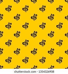 Black dotted snake pattern seamless vector repeat geometric yellow for any design