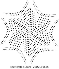 Schwarzes gepunktetes Star-Design-Element