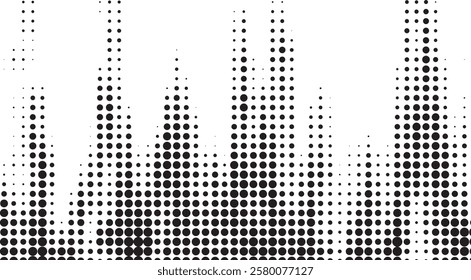 Black Dotted Texture on White Background . Modern Vector Art . Old Paper Effect with Comic Texture . Abstract Wall Design . Grunge Comic Texture Overlay . Vintage Paper Look	