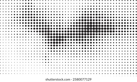 Black Dotted Texture on White Background . Modern Vector Art . Old Paper Effect with Comic Texture . Abstract Wall Design . Grunge Comic Texture Overlay . Vintage Paper Look	