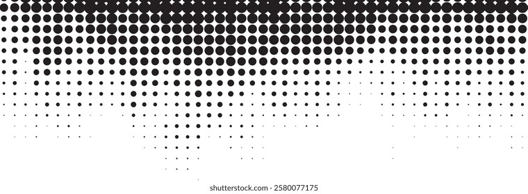 Black Dotted Texture on White Background . Modern Vector Art . Old Paper Effect with Comic Texture . Abstract Wall Design . Grunge Comic Texture Overlay . Vintage Paper Look	