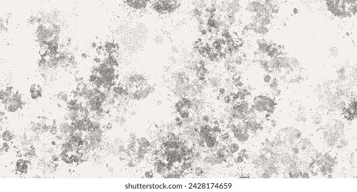 Black dotted textured background, noisy gritty dot halftone effect, vector illustration. Fashionable banner in grunge style. Uneven mottled texture.