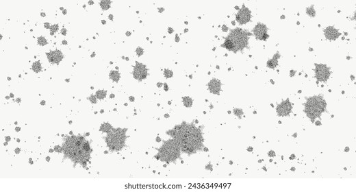 Fondo negro punteado texturizado, ruidosos puntos arenosos superposición de efecto de semitono, ilustración vintage minimalista. Banner monocromo de moda en estilo grunge, spray, grandes salpicaduras.